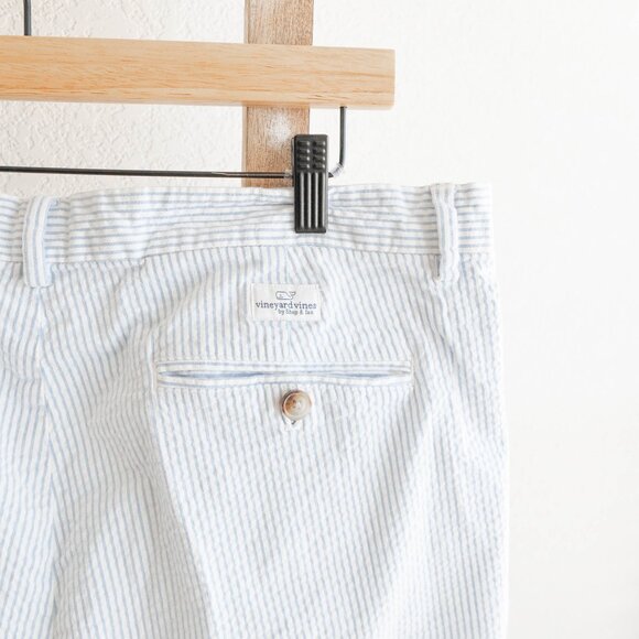 Vineyard Vines Men’s Seersucker Breaker Shorts | Size 36 | Blue & White Stripe - Picture 8 of 10